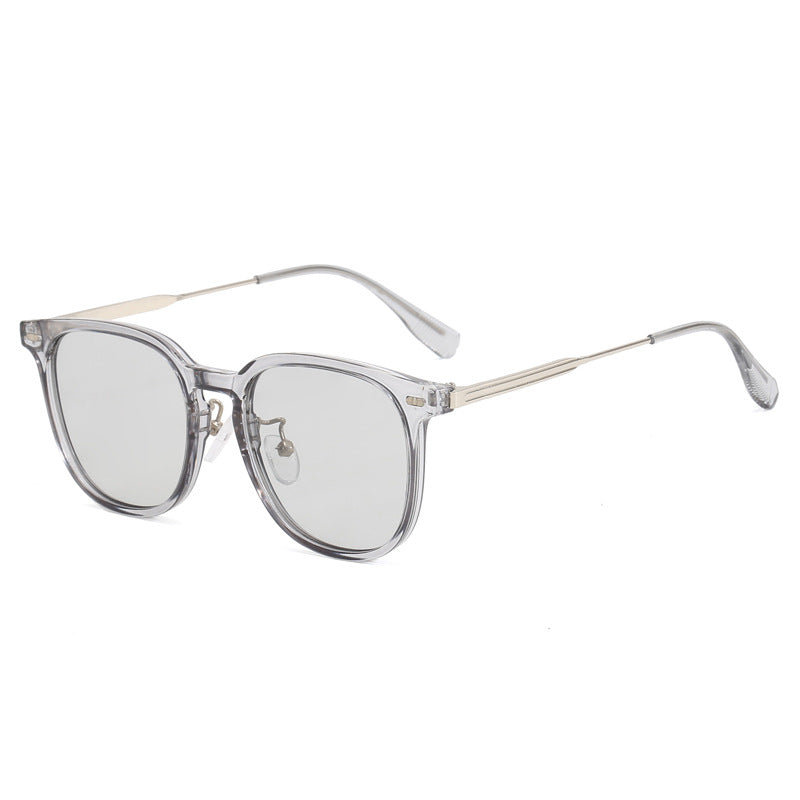 Damen klare rechteckige Brille mit filigranem Metallrahmen Brehn