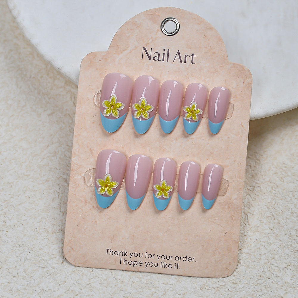 Blumen-Design Press-On Nagelset Brehn