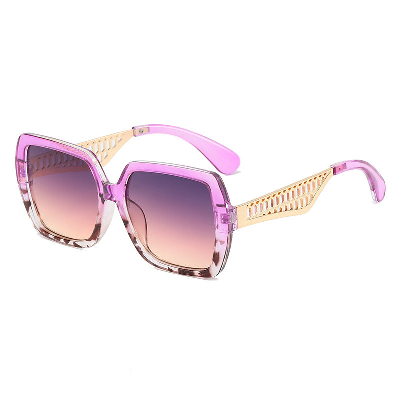 Damen Luxus-Sonnenbrille mit modischem Struktur-Rahmen Brehn