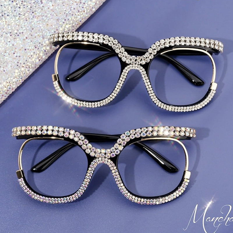 Damen Glamouröse Designer-Sonnenbrille mit funkelndem Rahmen Brehn