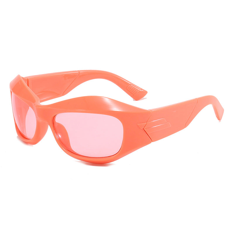 Damen Retro-Sonnenbrille im trendigen Schilddesign Brehn