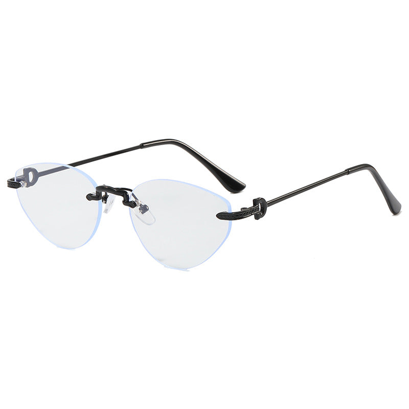 Damen Futuristische Halbrahmen Sonnenbrille Brehn