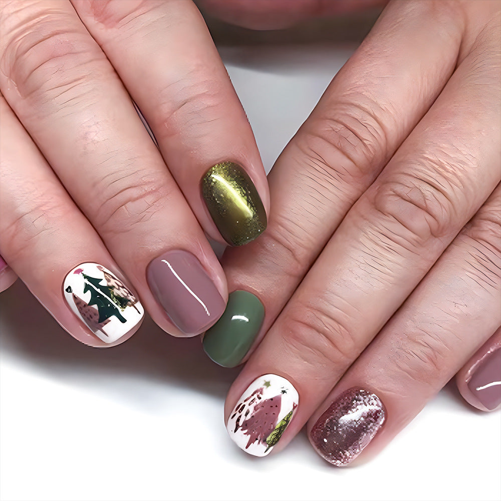 Saisonales Wald-Themen-Nagelkunst-Set Brehn