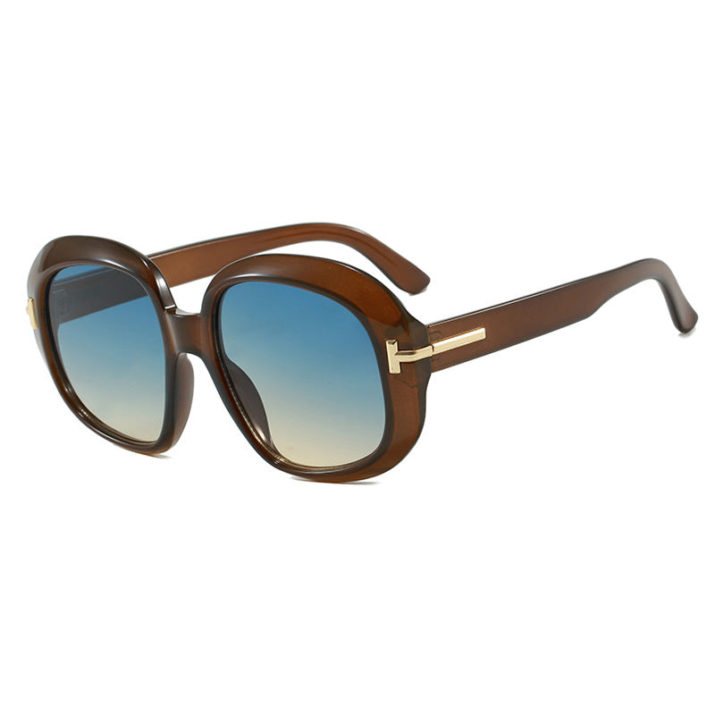 Damen oversized Sonnenbrille mit eleganter Rahmenstruktur und UV-Schutz Brehn