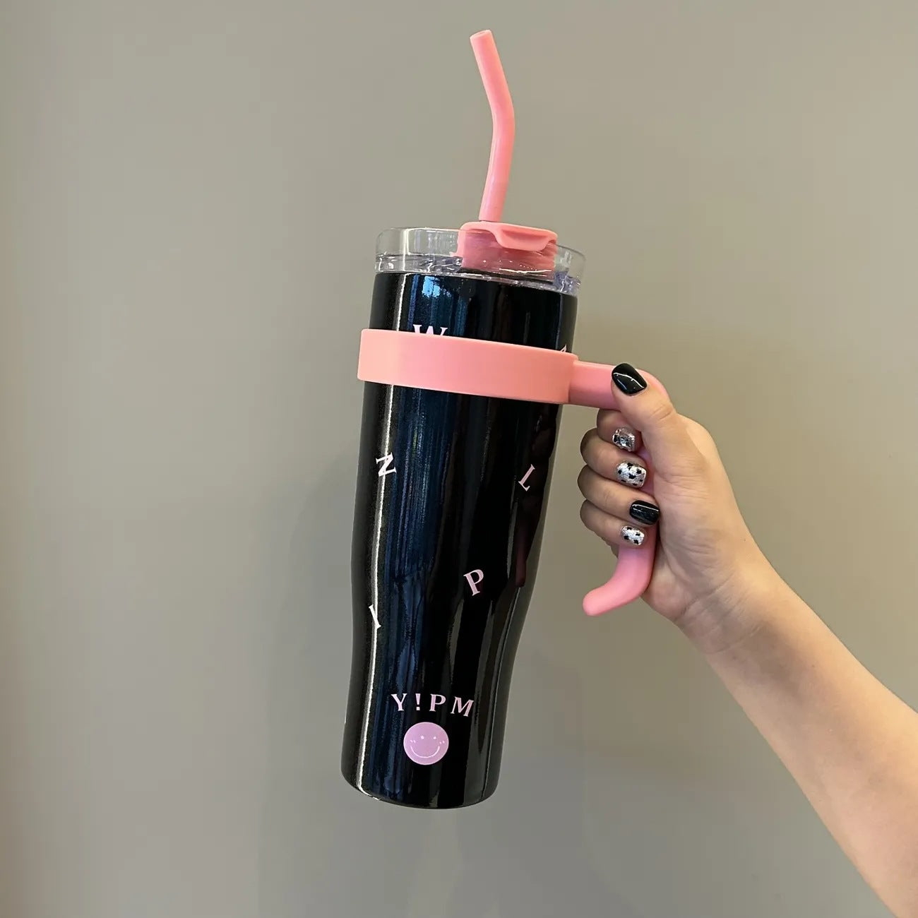 Damen Praktische Isolier-Trinkflasche mit integriertem Tragegriff Brehn