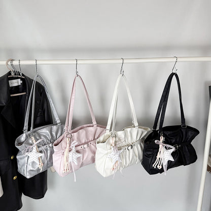 Stylische weiche Lederhandtasche mit Zubehör