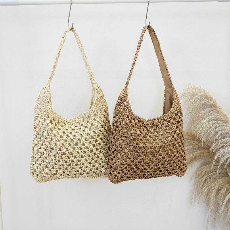 Damen Handtasche im Boho-Stil mit luftiger Häkelstruktur Brehn