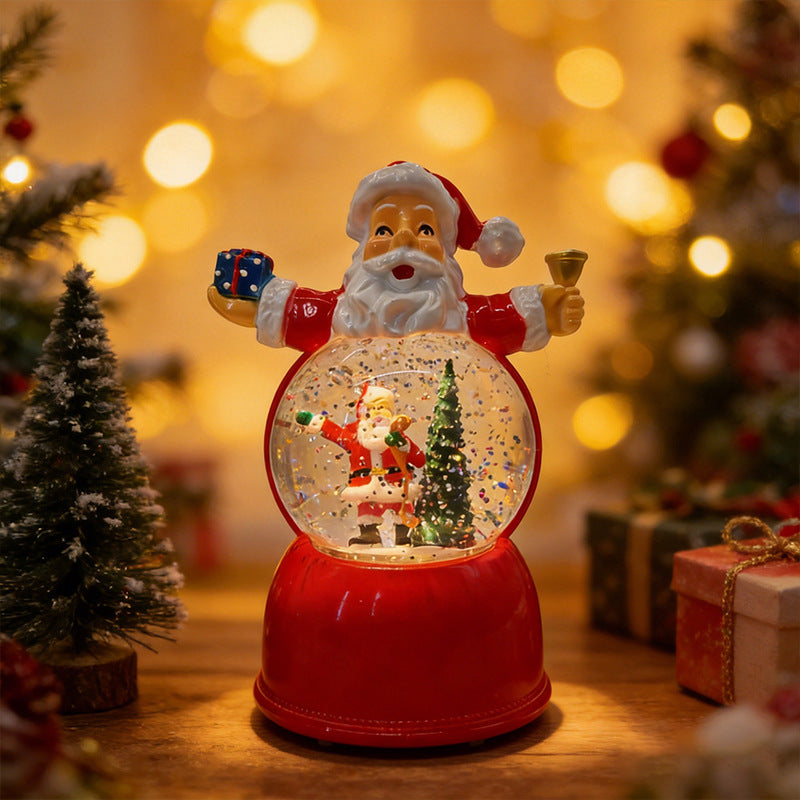Lustige Weihnachtsmann Schneekugel Figur Brehn