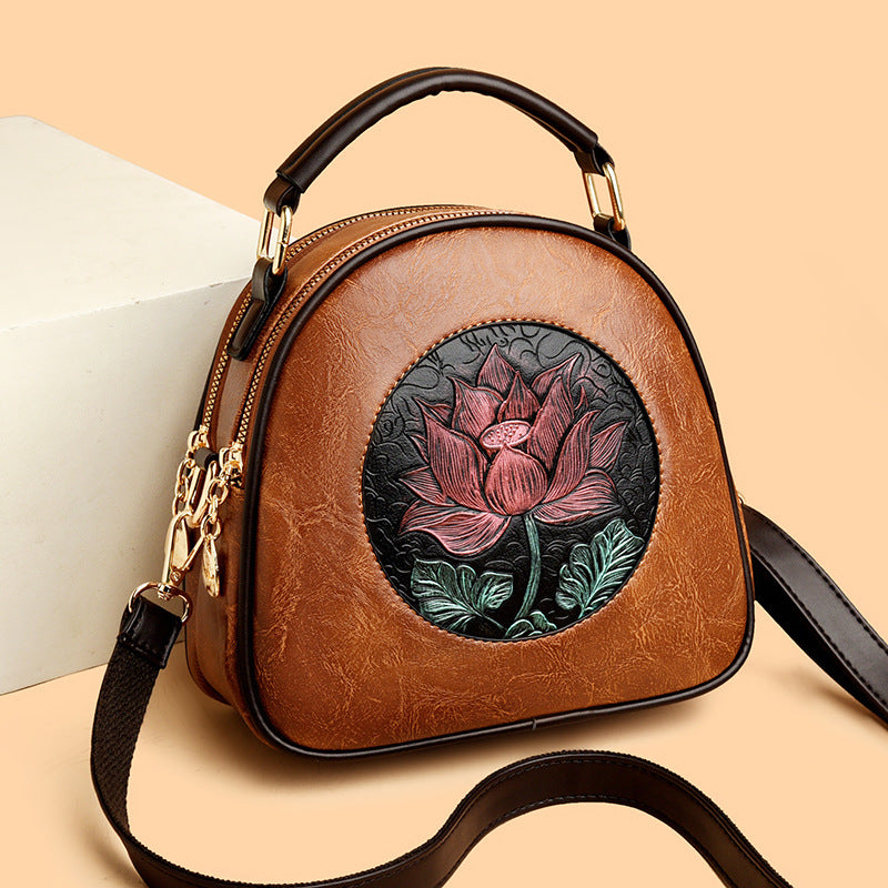 Künstlerisch Floral Prägung Handtasche