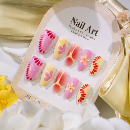 Floral Garden Press-On Nagel Set