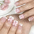 Blumenverzierte Press-On Nagelkunst Brehn