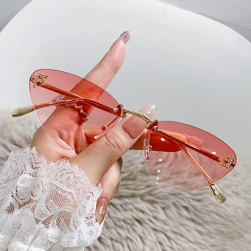 Damen Cat-Eye Sonnenbrille mit luxuriösem Dekor und UV-Schutz Brehn