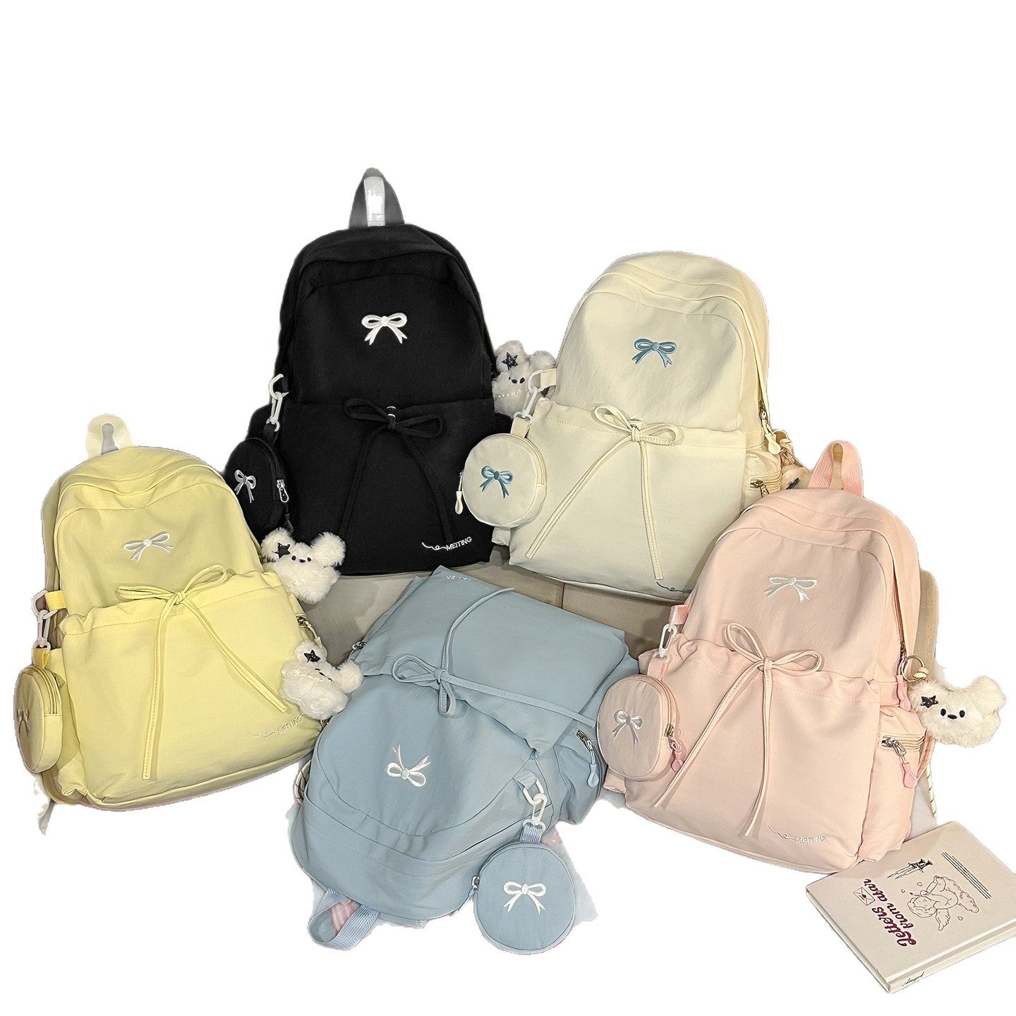 Rucksack mit Niedlichen Applikationen und Multifunktionalem Design Brehn