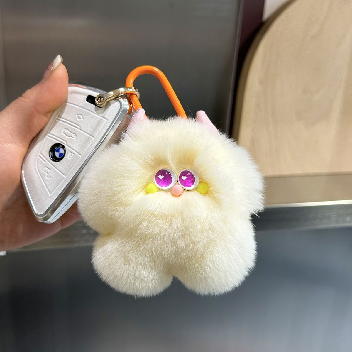 Flauschige Charakter Schlüsselanhänger Charm Brehn