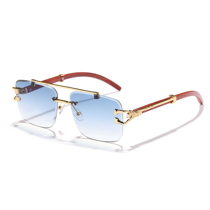 Damen stilvolle quadratische Sonnenbrille mit luxuriösem Metallrahmen Brehn