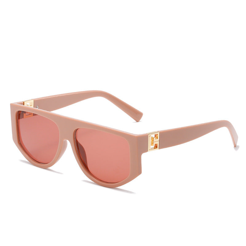 Oversized Shield-Sonnenbrille mit metallischen Akzenten Brehn