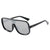 Damen modische Oversized-Sonnenbrille im futuristischen Design Brehn