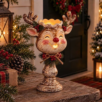 Dekorativer Weihnachtsmann Kerzenhalter Brehn