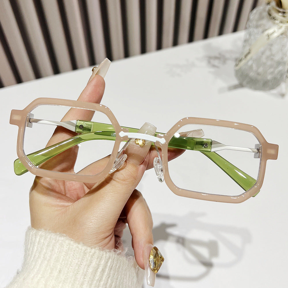 Moderne geometrische rechteckige Sonnenbrille Brehn