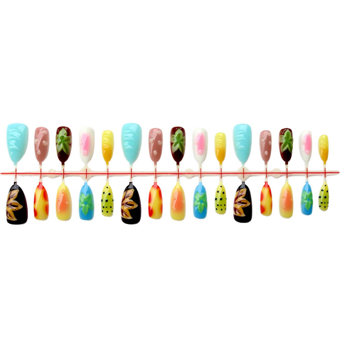 Künstlerische kreative Press-On Nageldesigns
