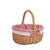 Damen geflochtener Picknickkorb mit romantischem Gingham-Futter Brehn