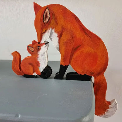 Verspielt Füchse Familie Wandkunst