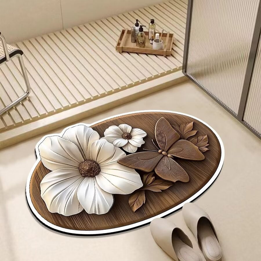 Dekorative florale Design-Badematte