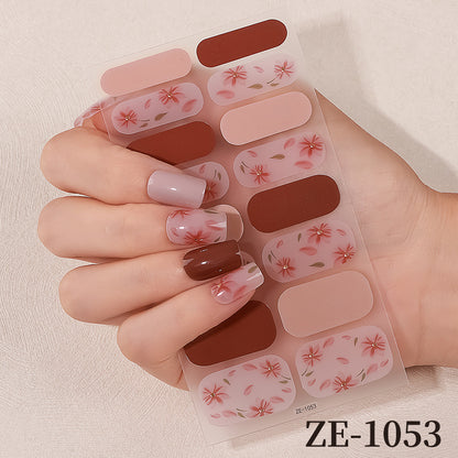 Blumen Design Nagelkunst Wraps