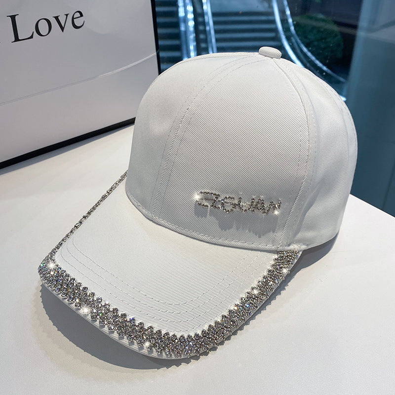 Damen Glitzernde Strass-besetzte Baseballkappe Brehn