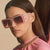 Damen modische Sonnenbrille im trendigen Leopardendesign Brehn