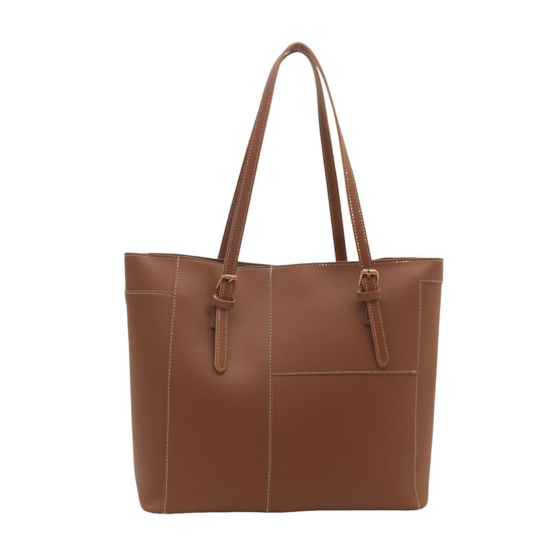 Elegante Strukturierte Leder Tragetasche
