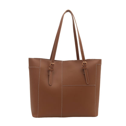 Elegante Strukturierte Leder Tragetasche