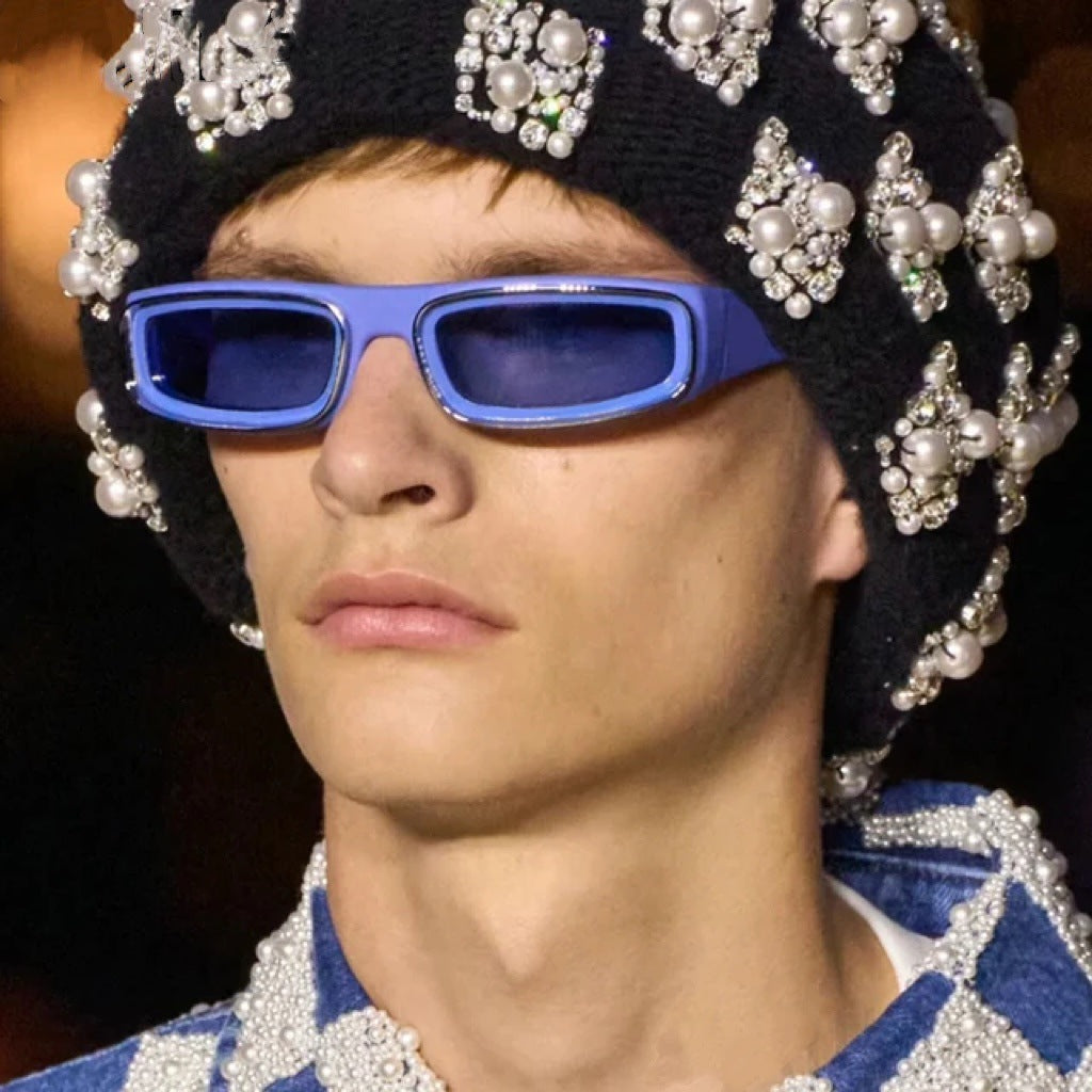 Damen trendige rechteckige Sonnenbrille mit elegantem Farbenspiel Brehn