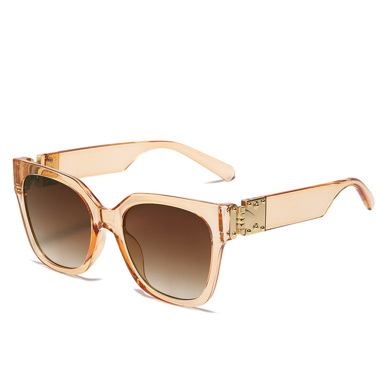 Damen edle Oversized Sonnenbrille mit luxuriösem Metall-Akzent Brehn