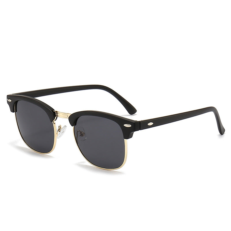 Damen modische Retro-Sonnenbrille mit metallischem Rahmen Brehn