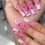 Dekorative Herz-Themen Press-On Nagelkunst Brehn