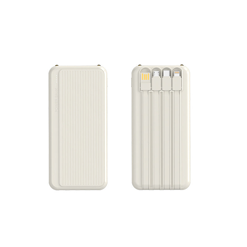 Powerbank mit Integrierten Ladekabeln und Hochgeschwindigkeitsladefunktion Brehn