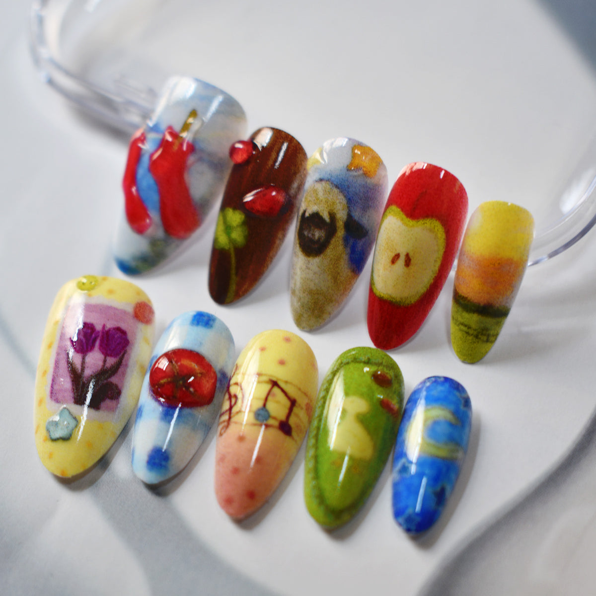 Künstlerische Nagelkunst Designs Brehn