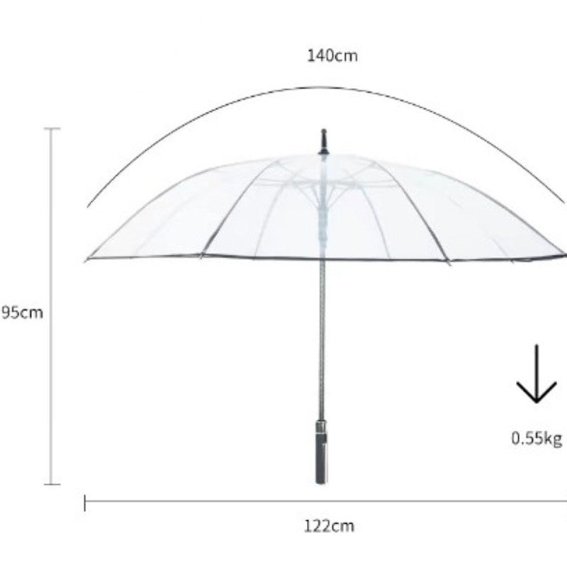 Damen Transparenter Schirm mit ergonomischem Griff Brehn