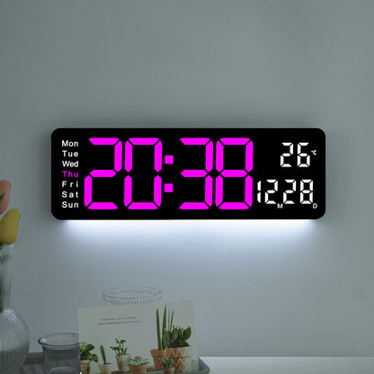 Digitaler LED-Wecker mit Temperatur- und Wochentagsanzeige Brehn