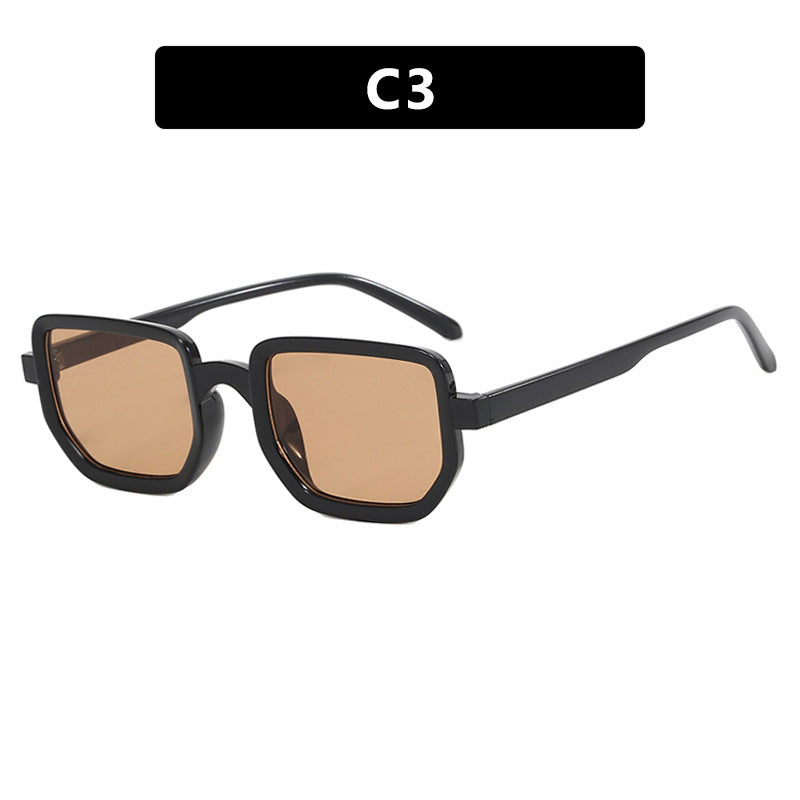 Damen geometrische Sonnenbrille mit modischem Rahmen und schützenden Gläsern Brehn