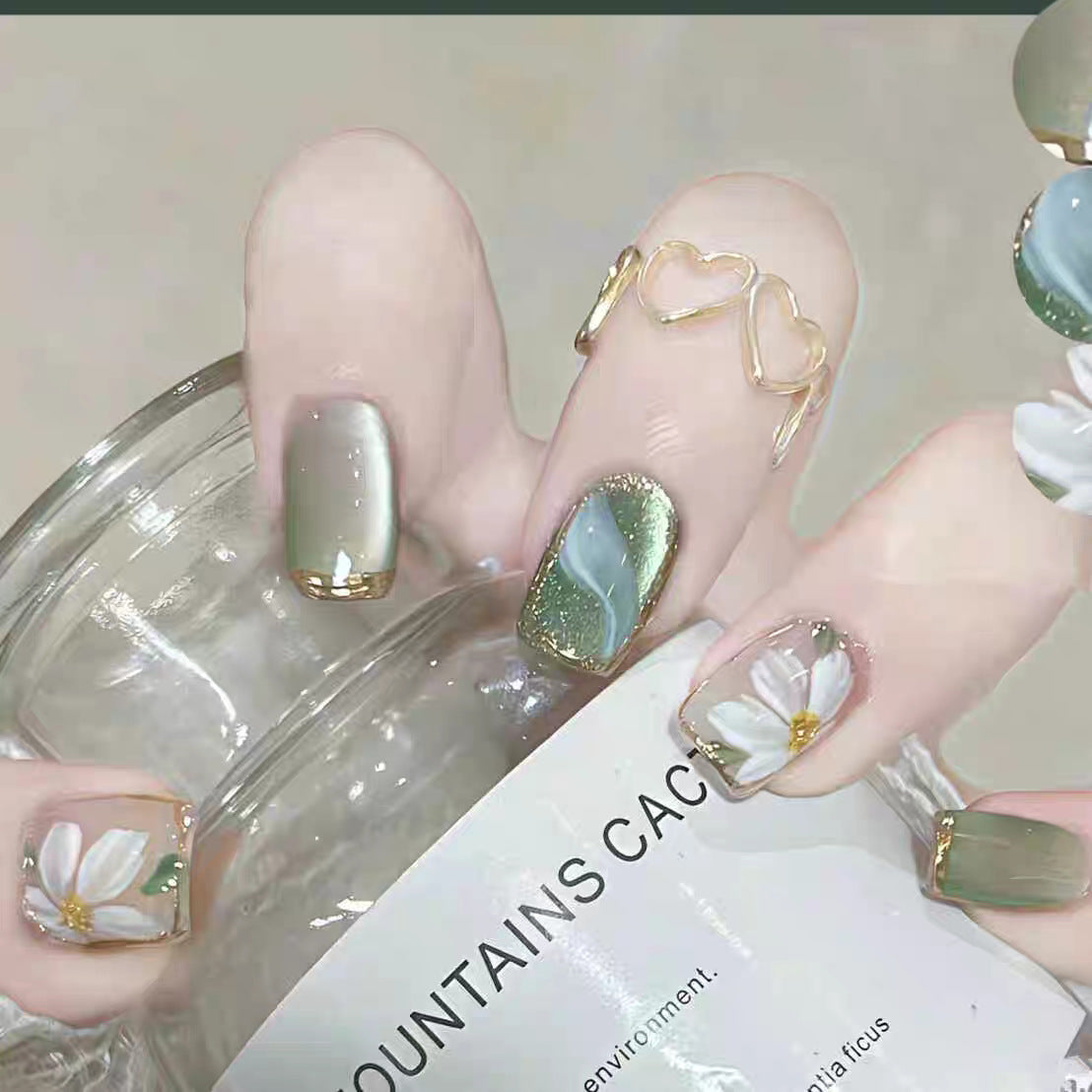 Niedliches Bären-Thema Press-On Nagelset Brehn