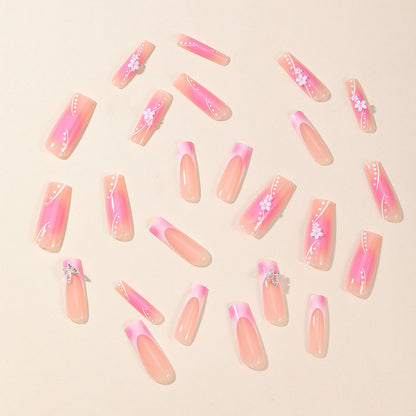 3D Floral Acrylic Nail Art Brehn