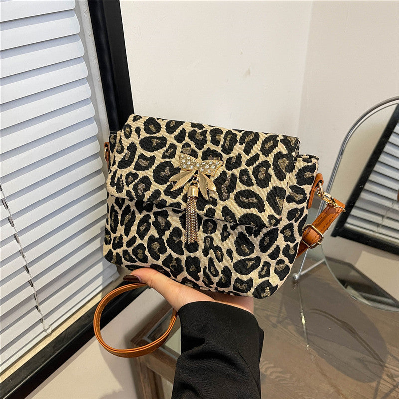 Chic Leopardenmuster Umhängetasche Brehn