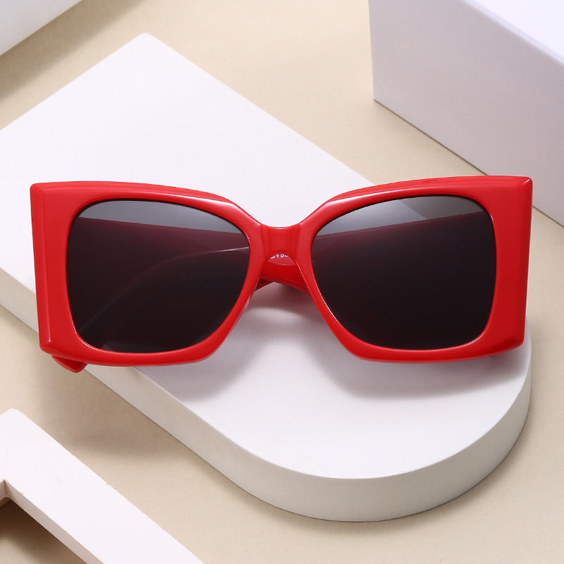 Damen modische Oversized-Sonnenbrille mit geometrischem Rahmen Brehn