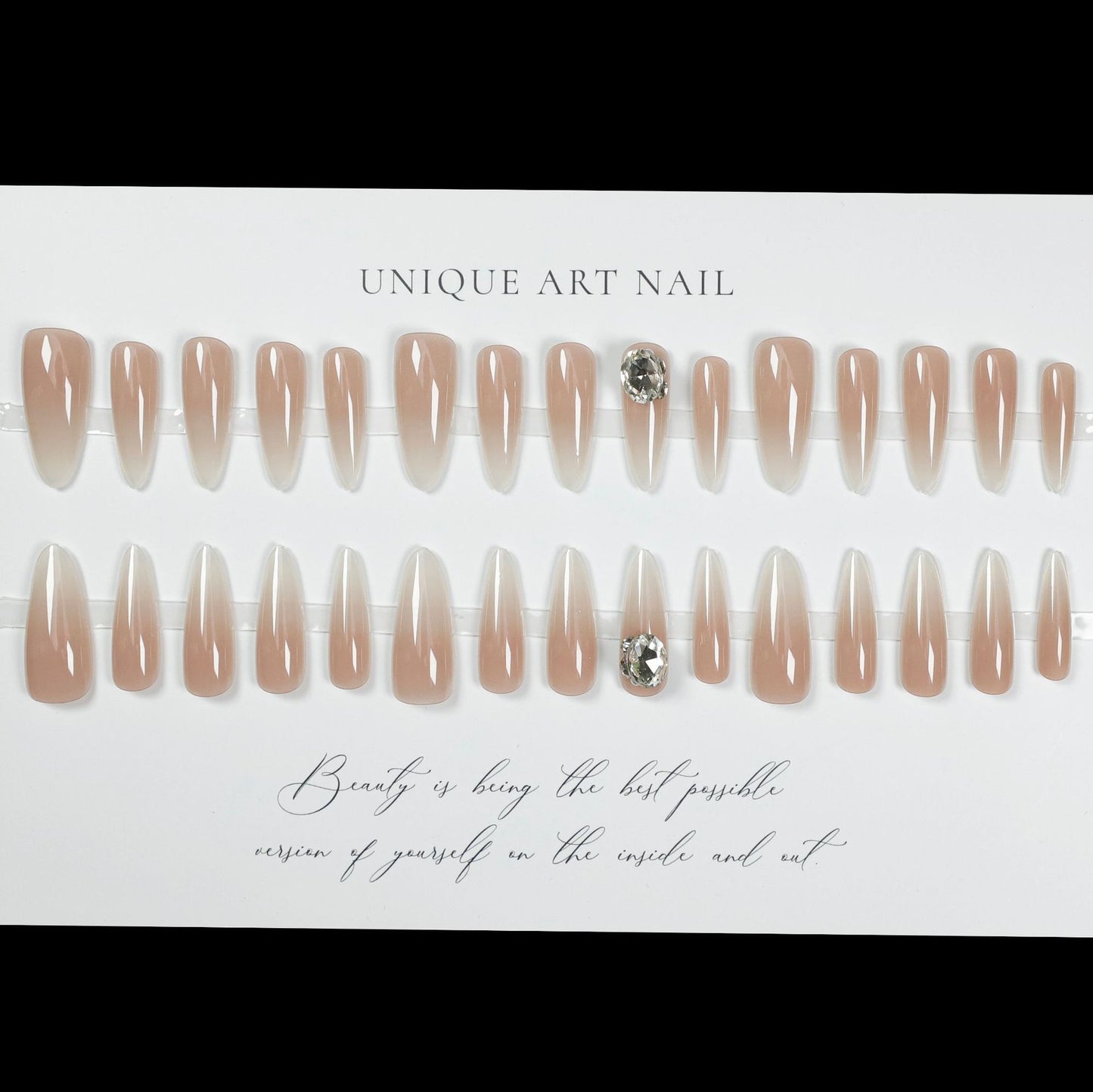 Ombre Stiletto Press-On-Nagelverlängerungen Brehn