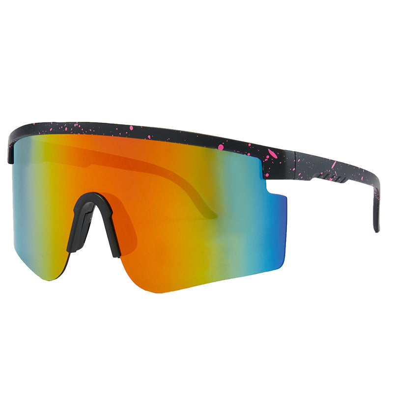 Damen Sportsonnenbrille mit trendigem Oversized-Rahmen und polarisierten Gläsern Brehn