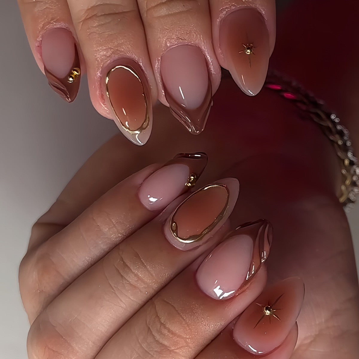 Floral Akzent Nagelkunst Verlängerungen Brehn