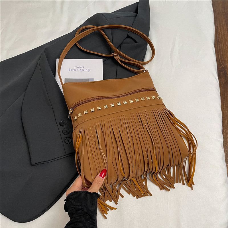 Stylische Fransen Crossbody Tasche Brehn