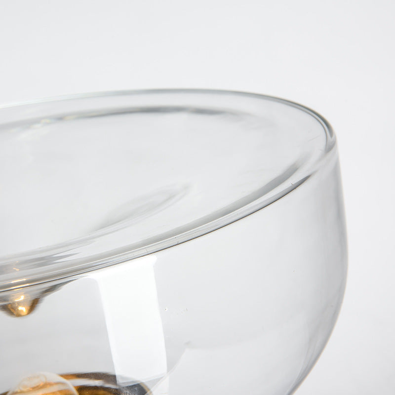 Moderne Glas Akzent Tischlampe mit goldener Basis